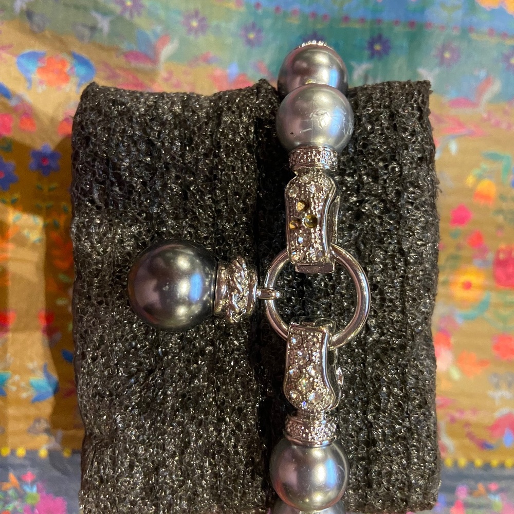 silver beaded bracelet